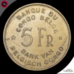 CONGO BELGA 5 FRANCOS 1947