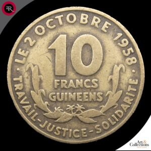 REP. DE GUINEA 10 FRANCOS 1959
