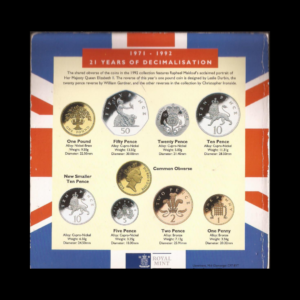 BLISTER DE INGLATERRA CON 9 MONEDAS INCLUIDAS (CONMEMORATIVAS) 1992