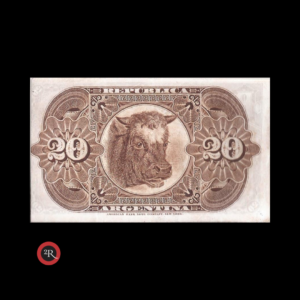 ARGENTINA 1884 20 CENTAVOS COL.012a CAJA CONVERSION (FRACCIONARIOS)