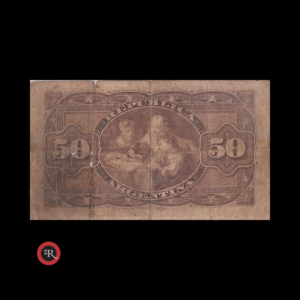 ARGENTINA 1891 50 CENTAVOS COL.034 CAJA CONVERSION (FRACCIONARIOS)