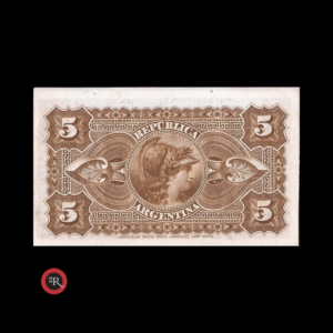 ARGENTINA 1884 5 CENTAVOS P-5 COL.077 BANCO NACIONAL (FRACCIONARIOS)