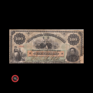 ARGENTINA (BS.AS) 1869 100 PESOS BANCO PROVINCIAL BAU#134b