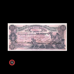 BUENOS AIRES ARGENTINA 1 PESO 1891 (CERTIFICADO DE DEPOSITO)