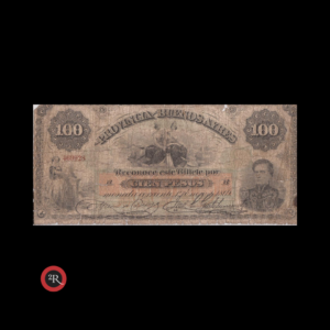 ARGENTINA (BS.AS) 1869 100 PESOS BANCO PROVINCIAL BAU#134b