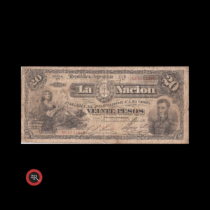 ARGENTINA 20 PESOS 1895 BANCO DE LA NACION COL#1319