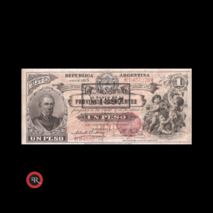 CORRIENTES ARGENTINA 1897 1 PESO (BANCOS GARANTIDOS) COL#101b