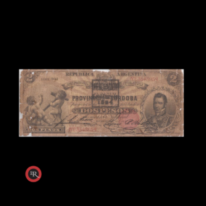 ARGENTINA 2 PESOS 1894 BANCOS GARANTIDOS BOT#1148 COL#119b