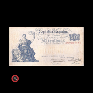ARGENTINA (BILLETES MACROS) 50 CENTAVOS 1899 BOT#1401 COL#308a