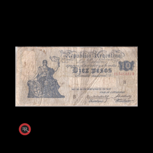 ARGENTINA 10 PESOS 1927 (CAJA DE CONVERSION) BOT#1627 COL#373c