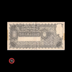 ARGENTINA 100 PESOS 1937 (PROGRESO) BOT#1895 COL#436b