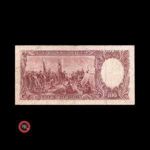 ARGENTINA 100 PESOS 1949 BOT#2038 COL#490a