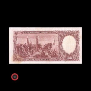 ARGENTINA 100 PESOS 1951 BOT#2040 COL#490c