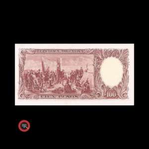 ARGENTINA 100 PESOS 1959 BOT#2054 COL#496a