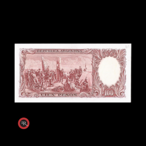 ARGENTINA 100 PESOS 1960 BOT#2055 COL#496b