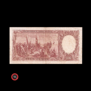 ARGENTINA 100 PESOS 1961 BOT#2059 COL#497d