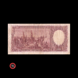 ARGENTINA 100 PESOS 1943 BOT#2030 COL#487a