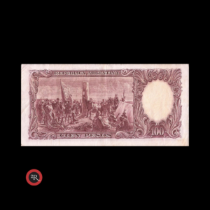 ARGENTINA 100 PESOS 1945 BOT#2032 COL#487c