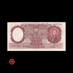 ARGENTINA 100 PESOS 1947 BOT#2034 COL#488b