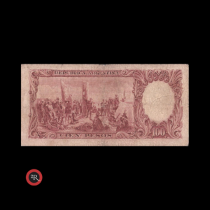 ARGENTINA 100 PESOS 1949 BOT#2037 COL#489c