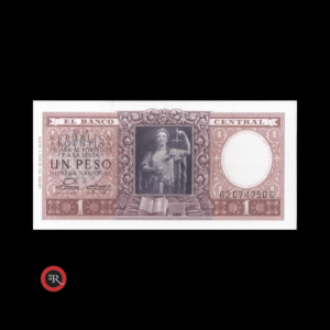 ARGENTINA 1 PESO 1955 BOT#1914 COL#442f