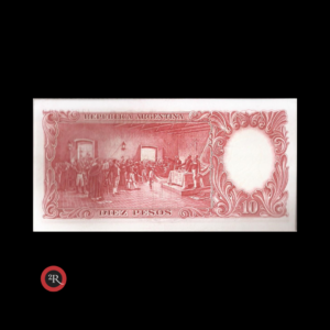 ARGENTINA 10 PESOS 1956 BOT#1954 COL#460a