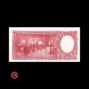 ARGENTINA 10 PESOS 1958 BOT#1961 COL#462b