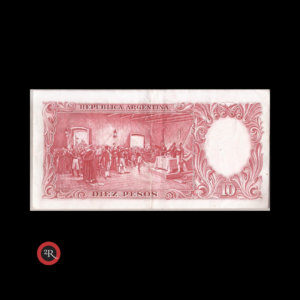 ARGENTINA 10 PESOS 1958 BOT#1961 COL#462b