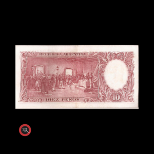 ARGENTINA 10 PESOS 1960 BOT#1965 COL#463c