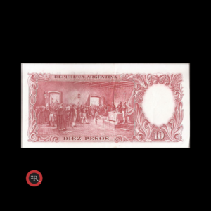 ARGENTINA 10 PESOS 1960 BOT#1965 COL#463c