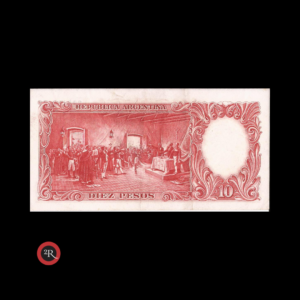 ARGENTINA 10 PESOS 1961 BOT#1970 COL#465c