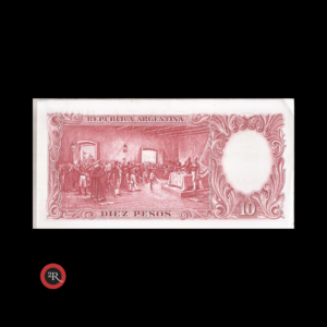 ARGENTINA 10 PESOS 1961 BOT#1971a COL#465f