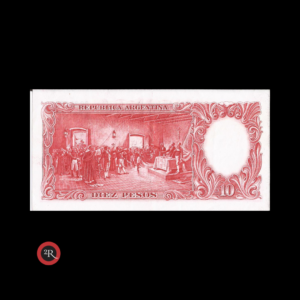 ARGENTINA 10 PESOS 1961 BOT#1971 COL#465e