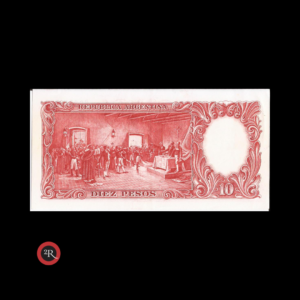 ARGENTINA 10 PESOS 1961 BOT#1971b COL#466a