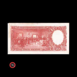 ARGENTINA 10 PESOS 1961 BOT#1971b COL#466a