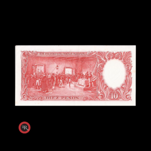 ARGENTINA 10 PESOS 1962 BOT#1972 COL#466b