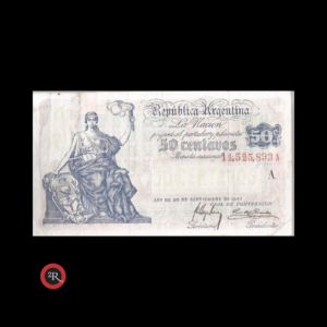 ARGENTINA 50 CENTAVOS 1920 (CAJA DE CONVERSION) BOT#1523 COL#345c