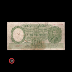 ARGENTINA 50 PESOS 1953 BOT#1989 COL#472a