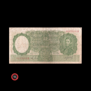 ARGENTINA 50 PESOS 1955 BOT#1991 COL#473