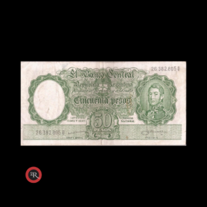 ARGENTINA 50 PESOS 1959 BOT#1996 COL#475b