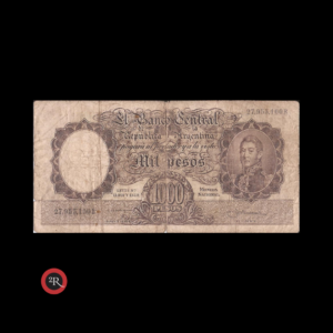 ARGENTINA 1000 PESOS 1958 BOT#2143 COL#531a