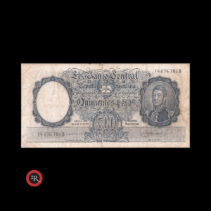 ARGENTINA 500 PESOS 1958 BOT#2105a COL#516b