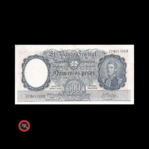 ARGENTINA 500 PESOS 1960 BOT#2108 COL#517a