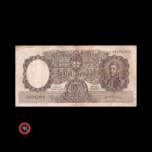 ARGENTINA 1000 PESOS 1958 BOT#2142a COL#530c