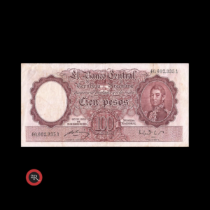 ARGENTINA 100 PESOS 1949 BOT#2038 COL#490a