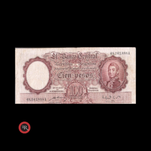 ARGENTINA 100 PESOS 1950 BOT#2039 COL#490b