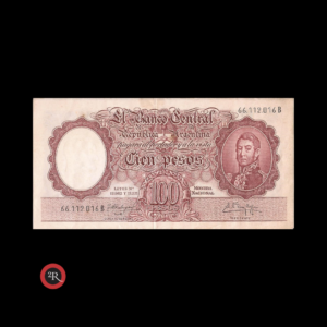 ARGENTINA 100 PESOS 1960 BOT#2057a COL#497b