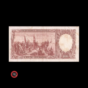 ARGENTINA 100 PESOS 1961 BOT#2059 COL#497d