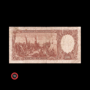 ARGENTINA 100 PESOS 1965 BOT#2069 COL#500c