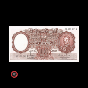 ARGENTINA 100 PESOS 1965 BOT#2071 COL#501a